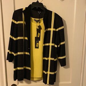 Misook Black and Yellow Knit Set